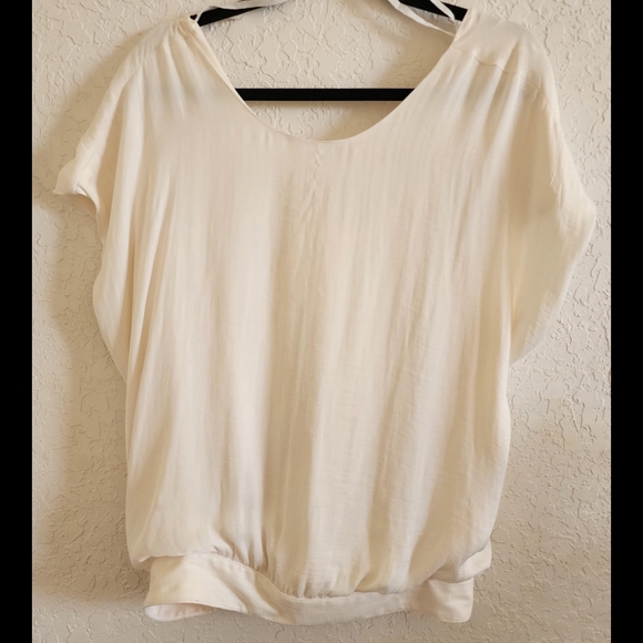 New Anthropologie Women's Surplice Top Cream Size XL - Picture 2 of 6